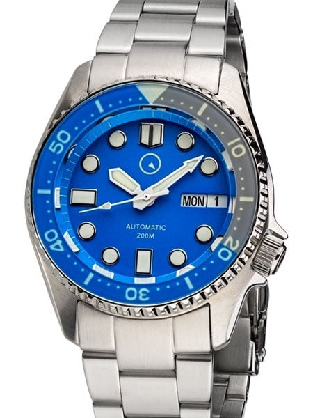 Islander 38mm Automatic Dive Watch with Solid-Link Bracelet, AR Sapphire Crystal, and Luminous Sapphire Bezel Insert #ISL-24