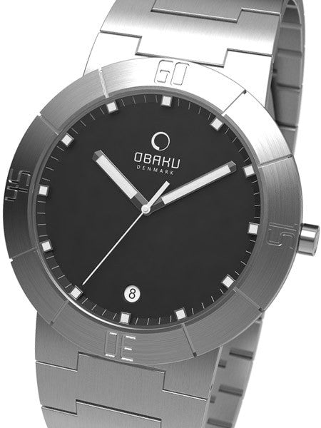 Obaku Harmony Quartz Sporty Watch with Ultra Slim Stainless Steel Case #V140GCBSC