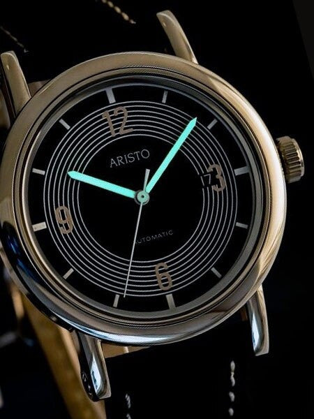 Aristo 4H190SL Retro Mercedes Dashboard Clock Design Swiss ETA Automatic Watch