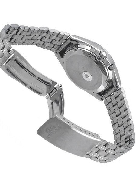 Orient Automatic Watch with Black Dial, Day-Date and SS Bracelet #EM0401PB