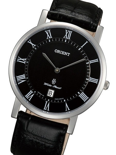 Orient Class Quartz Dress Watch with Sapphire Crystal and Deep Black Dial  #GW0100GB