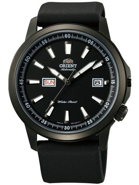Orient 42mm Black PVD Stingray Day and Date Automatic Watch with Black Dial #EM7K003B