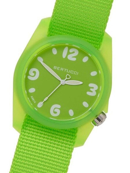 Bertucci Women's Comet Laser Green Resin Watch, Matching Nylon Strap and Dial - 11035