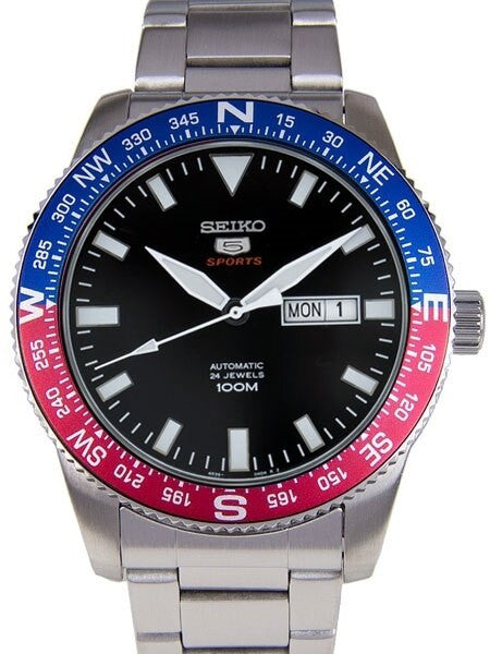 Scratch and Dent - Seiko 5 Sports 24-Jewel, Automatic with Rotating Compass Bezel #SRP661K1