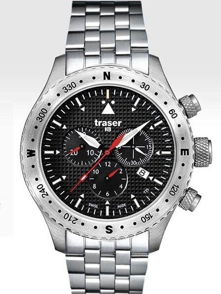 Traser Jungmann Aviator Chronograph Watch with Sapphire Crystal, 12-hour Totalizer #100369