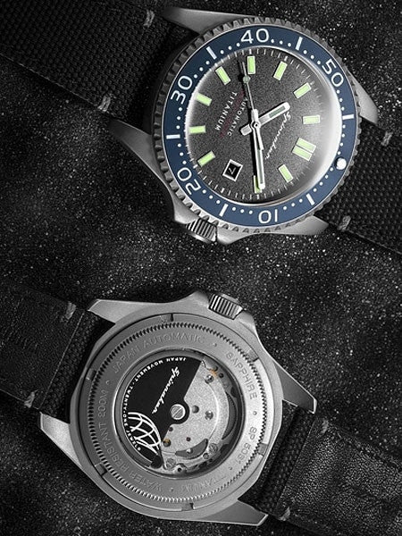 Spinnaker Tesei Titanium Automatic 200 Meter Dive Watch With Black Dial SP-5061-01