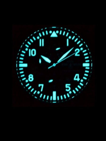 Air Blue Charlie Chronograph Pilot Watch with 44mm Case, Sapphire Crystal #CHARLIECHRONOSS