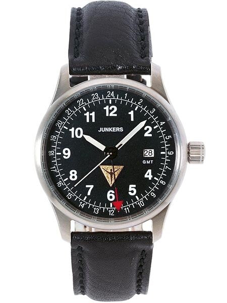 Junkers JU-52 GMT Watch with Independently Adjustable 2nd Time Zone #6246-2