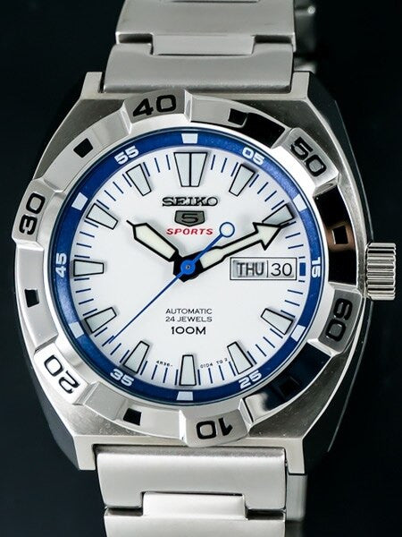 Seiko 40mm Sports 5 24-Jewel Automatic Watch with Day and Date Window #SRP279