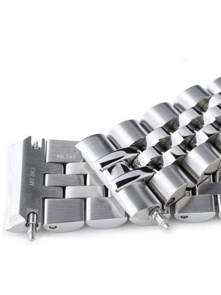 Strapcode 22mm ANGUS-J "Louis" 316L Stainless Steel Watch Bracelet for Seiko Turtle Watches, Brushed, V-Clasp #SS221820B063