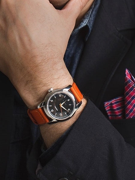 HEMEL Arrowhead Automatic Military-Styled Watch with Matte Black Dial and Sapphire Crystal #HM3