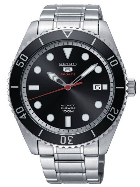 Seiko 44mm Sports 5, 4R35 Automatic Watch with Date Window #SRPB91K1