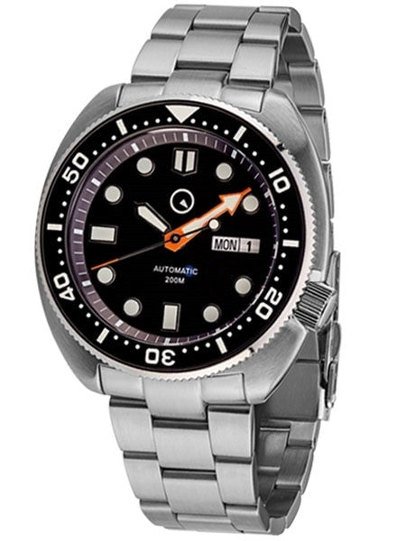 Islander Black Dial Automatic Dive Watch with AR Double Dome Sapphire Crystal, and Luminous Ceramic Bezel Insert #ISL-30