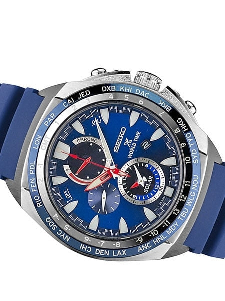Seiko Prospex Solar Power World Time, Chronograph, Alarm Watch #SSC489