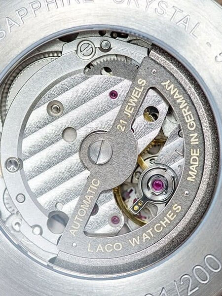 Laco 39mm Augsburg Taupe Automatic Pilot Watch with Sapphire Crystal #862125