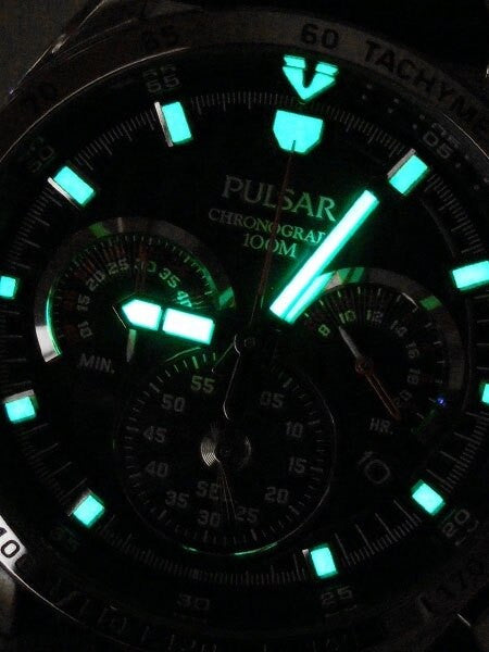 Pulsar Quartz Chronograph Watch with Stopwatch and 24-Hour Sub-Dial #PU2007