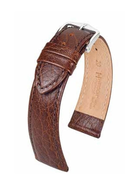 Hirsch Highland Brown Textured Italian Calf Skin Watch Strap #043020-10