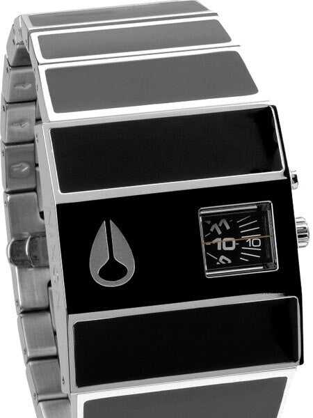 Nixon Rotolog Direct Drive Quartz Watch with Black Enamel Inlay
