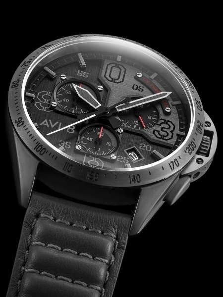 AVI-8 Brevet Blakeslee Pilot Chronograph Watch #AV-4077-03