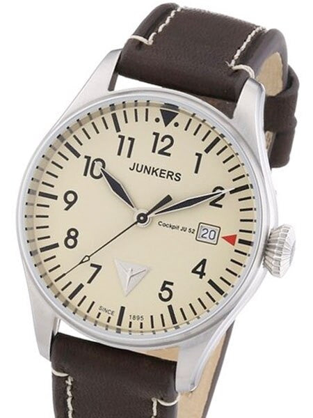 Junkers Cockpit JU52 Series Pilot Watch with Creme Color Dial #6144-5