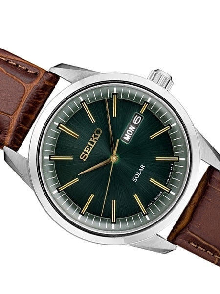 Seiko Solar Watch with 40mm Stainless Steel Case and a Sapphire Crystal #SNE529