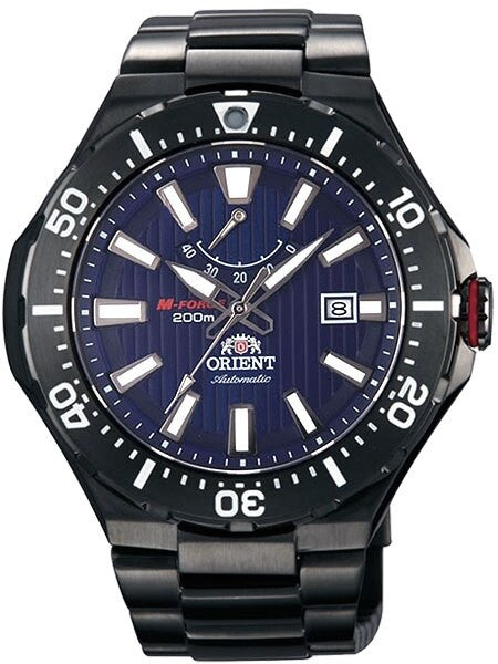Orient M-Force Delta Automatic Scuba Black IP Dive Watch with Power Reserve Meter #EL07001D