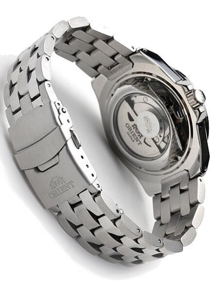 Planet Orient 21-Jewel Automatic with Power Reserve and Stainless Steel Bracelet #FM00001S