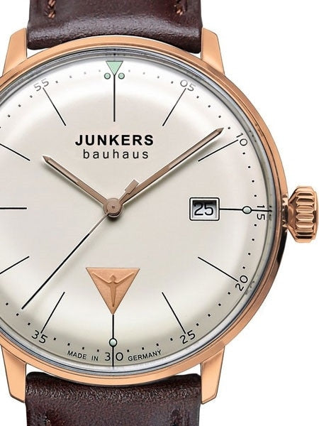 Junkers Bauhaus Swiss Quartz Watch with Domed Hesalite Crystal #6074-1
