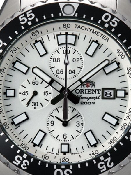 Orient Captain Quartz Sport Chronograph with Stainless Steel Bracelet  #TT11003W