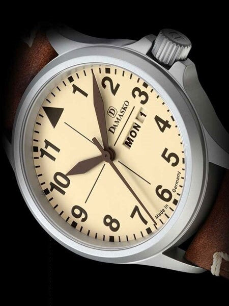 Damasko Swiss ETA Automatic with a 40mm Bead-Blasted Case, Beige Dial #DA20