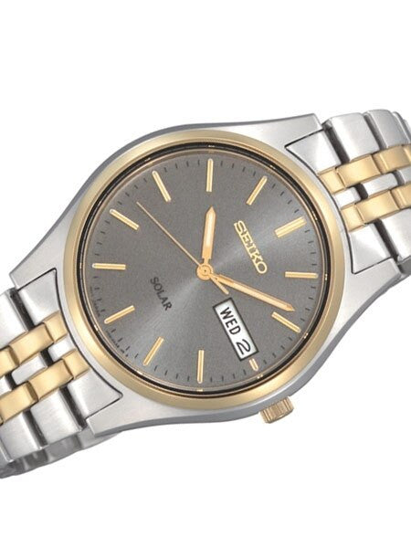 Seiko Core Series Solar Watch with 37mm Stainless Steel Case and Bracelet #SNE042