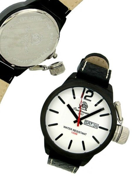 Tauchmeister T0178 XL Black Military Dive Watch with Luminous Dial