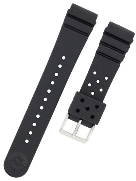 Seiko 22mm Rubber Dive Strap For Model Series SKX173 Watch #4F24ZZ