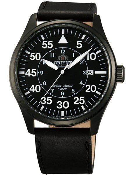 Scratch and Dent - Orient 21-Jewel Automatic Aviator Flight Watch with Black Leather Strap #ER2A001B-SND1