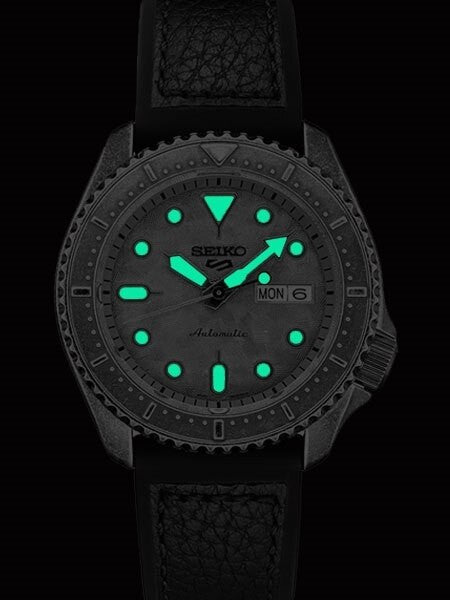 Seiko 5 Sports 24-Jewel Automatic Watch with Aged-Patina SS Case #SRPE79