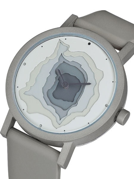 Projects 40mm Terratime Quartz Watch with Grey Rubber Strap #7300