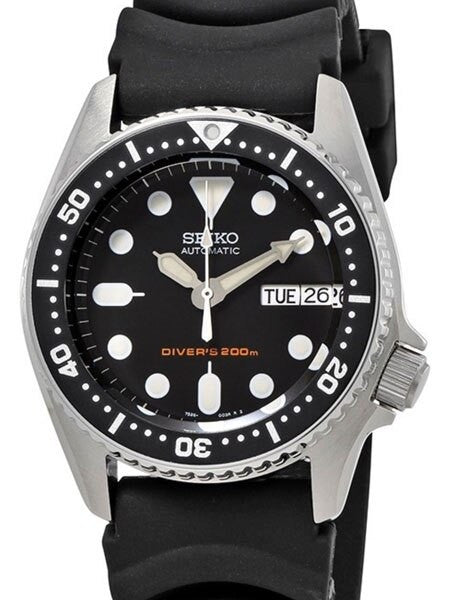 Scratch and Dent - Seiko Black 21-Jewel Automatic Dive Watch with Rubber Strap #SKX013K1 10