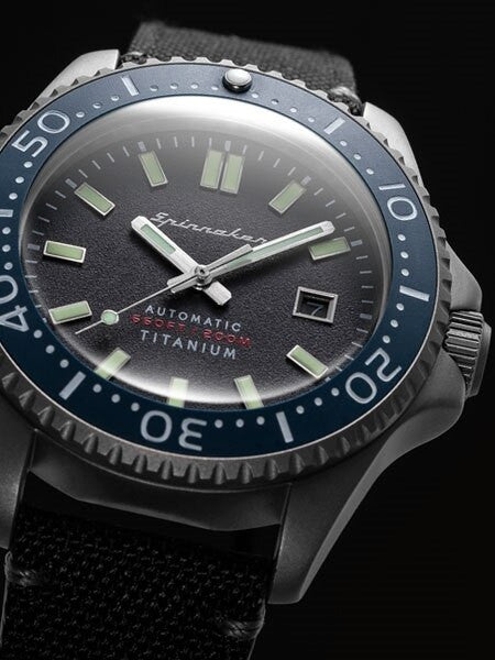 Spinnaker Tesei Titanium Automatic 200 Meter Dive Watch With Black Dial SP-5061-01