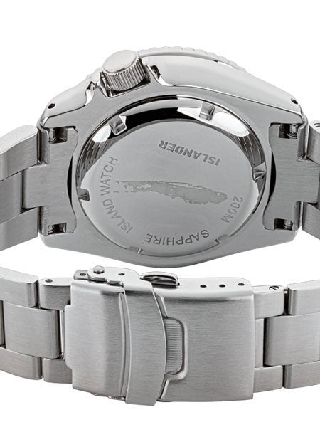 Islander Automatic Dive Watch with Solid-Link Bracelet, AR Sapphire Crystal, and Luminous Sapphire Bezel Insert #ISL-10