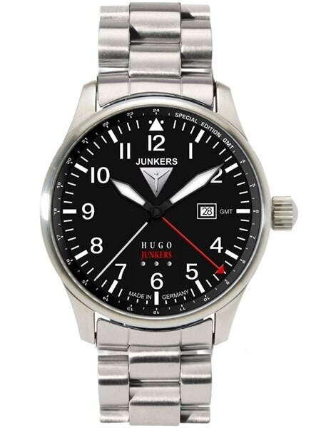 Junkers 150 Years Hugo Junkers Anniversary 40mm Quartz GMT Watch #6644M-2
