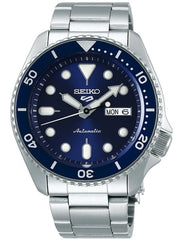 Seiko 5 Sports 24-Jewel Automatic Watch with Blue Dial and SS Bracelet #SRPD51