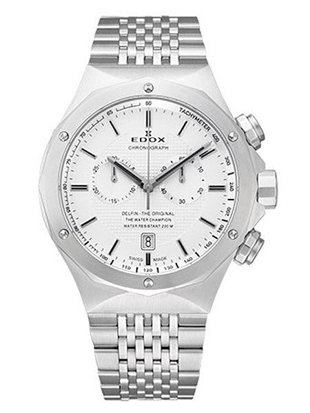 Edox Delfin Swiss Quartz Chronograph with Double Case Back #10108-3-AIN