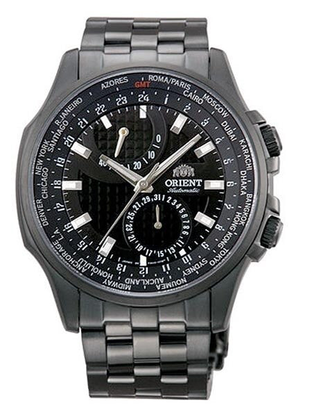 Orient Journeyman Black PVD Automatic World Time Watch with Sapphire Crystal #CFA05002B