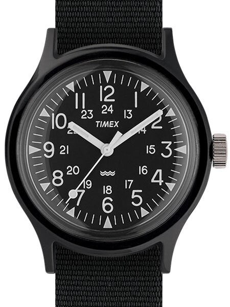 Timex 36mm MK1 Resin Quartz Watch with Black Dial and Nylon Strap #TW2R13800VQ