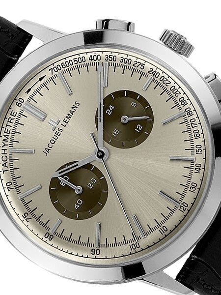 Jacques Lemans Nostalgie 44MM Chronograph with 24-hour Sub-Dial #N-204B