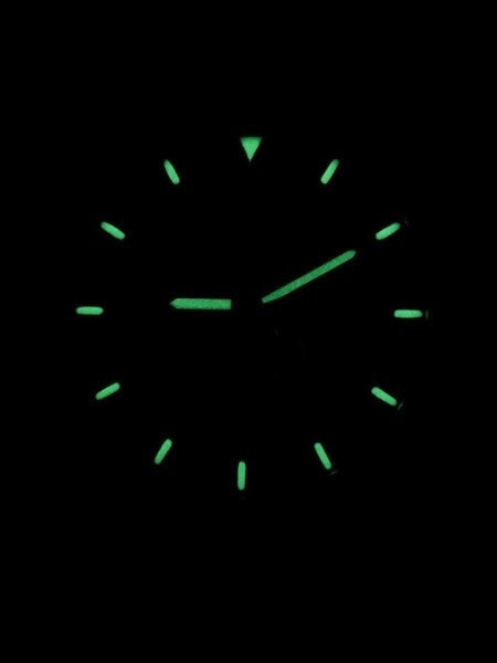 Seiko Military Dark Green Dial Automatic Watch with 42mm Case, Green Canvas Strap #SNZG09J1