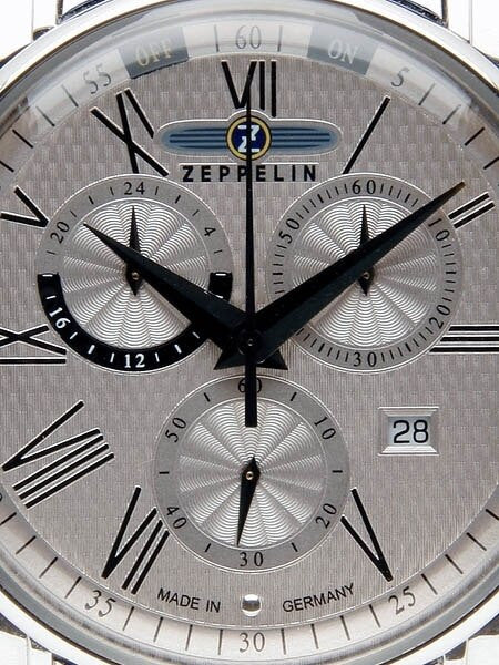 Graf Zeppelin Chronograph Watch with Alarm Funcition, Domed Crystal #7696-4