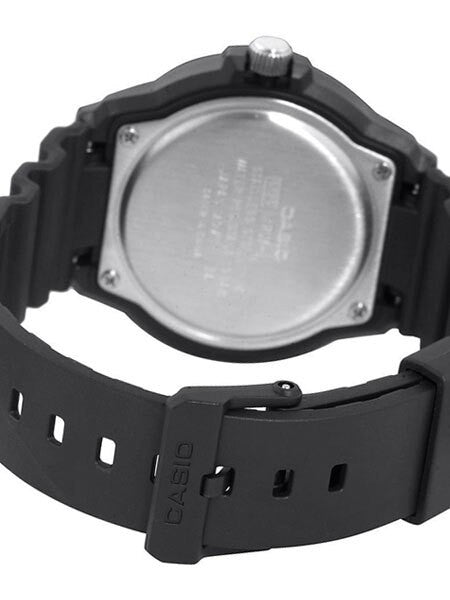 Casio Black Resin Quartz Analog Diver-Style Watch with Rotating Bezel #MRW-200H-4B