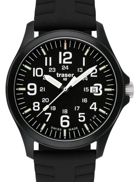 Traser Officer Pro Black PVD Steel Case Watch with a Sapphire Crystal #107103
