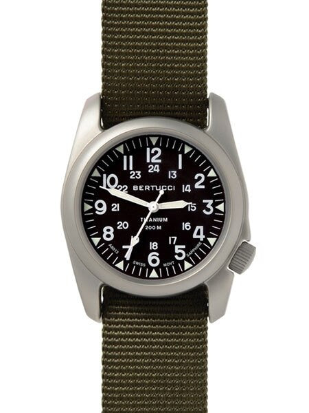 Bertucci A-2T Vintage Marine Titanium Watch with Nylon Strap